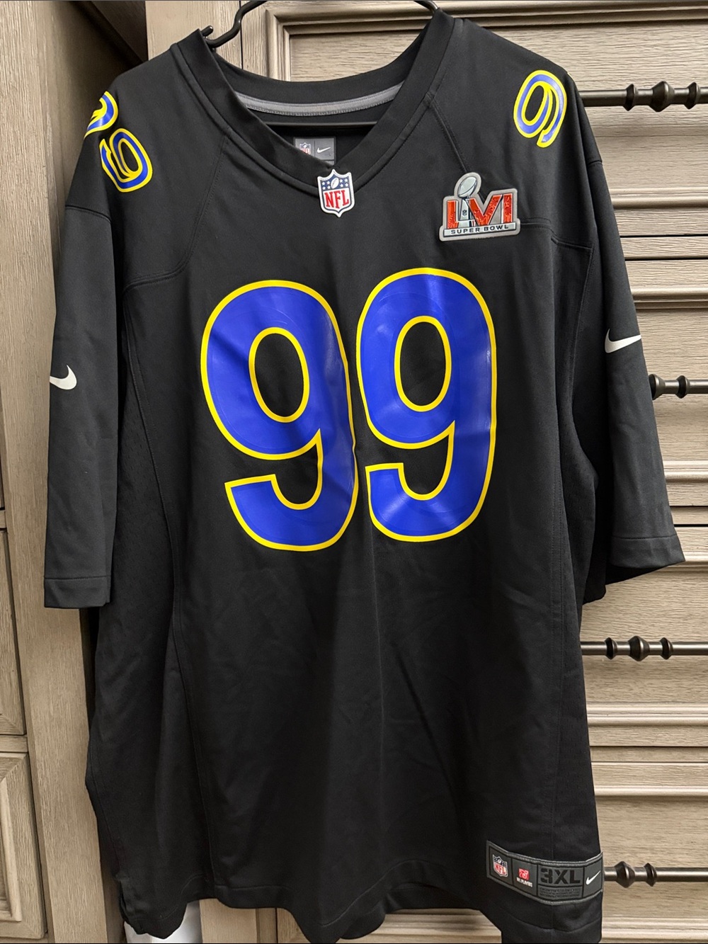 Nike Black Men's NFL #99 Jersey with Blue and Yellow Accents